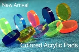 gekleurde of clear Acryl pads