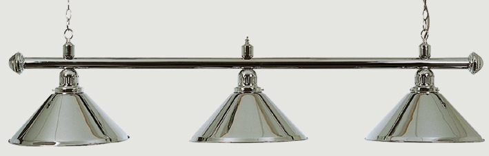 Brass Billiard Table Light - Chrome