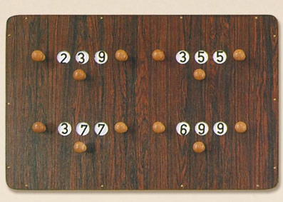 Standaard scorebord 4 players, big