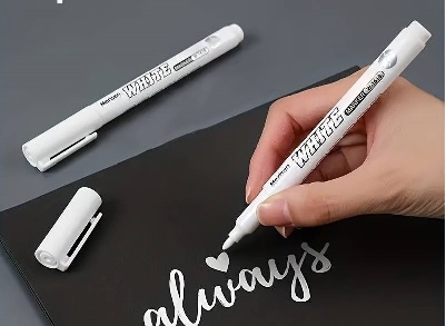 Witte permanent Markeerstift voor stof