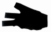 Handschoen IBS, zwart met leer